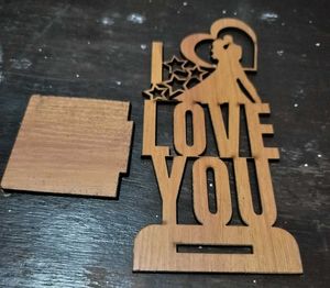 I Love You Wooden Decoration