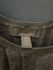 H&amp;M Rib Knit beige Crop Top