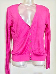 V-Neck Button Front Cardigan