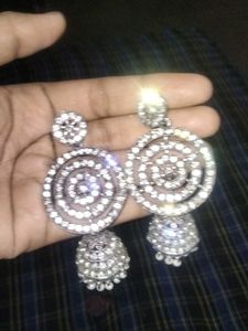 Sparkling Jhumka Earrings.