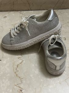 Sparkling Silver Michael Kors Sneakers
