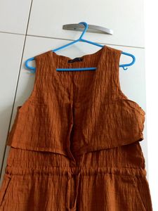 Mast And Harbor Rust Colored Jumpsuit