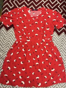 Red Floral Solly Dress