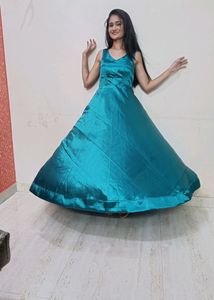 Rama Green Satin Dress