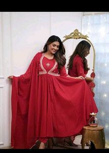 Elegant Red Kurta Set with Dupatta