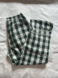 Cozy Green Checkered Pajama Set