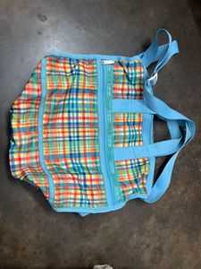 Colorful Plaid Duffle Bag