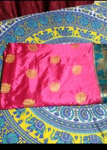 Pink &amp; Teal Silk Saree.  e 🥰