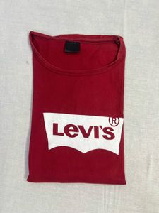 Levi's Red Long Sleeve Logo Tee