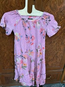 Pink Floral Smocked Tiered Dress
