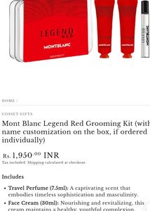 Montblanc Legend Red Grooming Kit