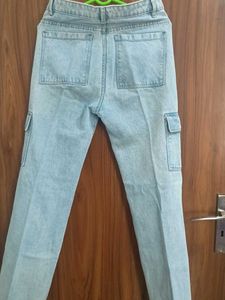 Light Wash Cargo Jeans