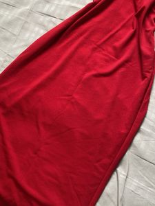 Red Strapless Maxi Dress