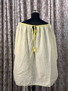 Pale Yellow Off-Shoulder Top