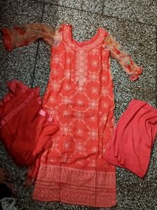 Orange Kurta Set with Dupatta🧡