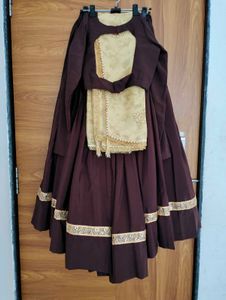 Women's brown Lehenga Choli Set