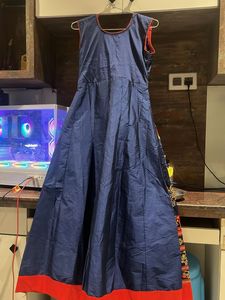 Beautiful Blue Embroidered Ethnic Gown