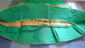 Sea Green Lahenga choli with Doli work