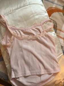 Savana Blush Pink Lace Cami | Soft Y2K Aesthetic