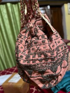 Embroidered Potli Bag For Party &amp; Wedding