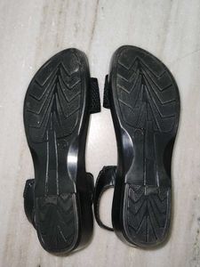 Black Wedge Sandals for Women