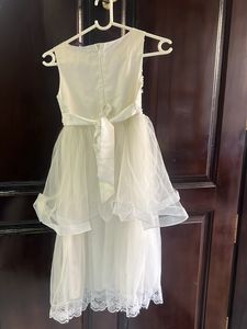 Girls White Long Frock