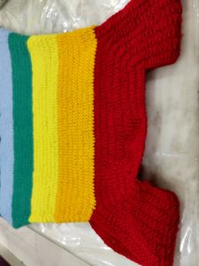 Woolen Frock Short Sleeves