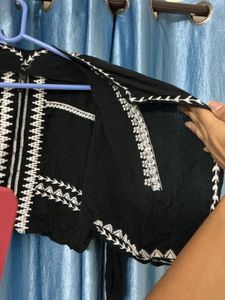 Boho Embroidered Black Jacket