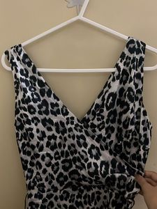 Zebra Print Wrap Top