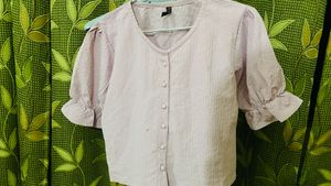 Pink Button-Up Top