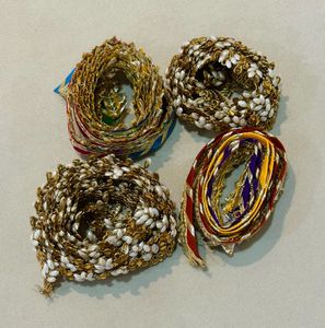 COMBO of Pearl Zari Embellished &amp;Colorful Laces