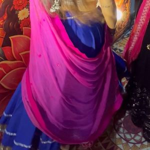 Vibrant Royal Blue Navratri Skirt