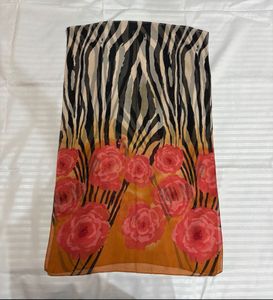 Roberto Cavali inspired Zebra Floral scarf