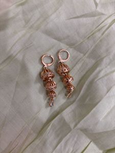 Rose Gold Jhumka Earrings