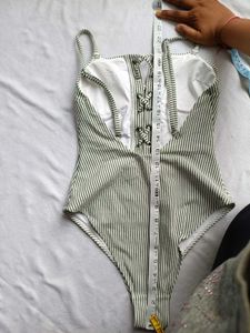Striped One-Piece Swimsuit