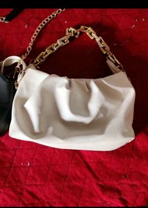 Combo Of Organza Saree And Bag