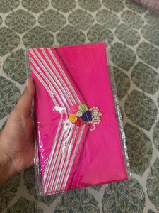 Pink & Silver Embellished Clutch