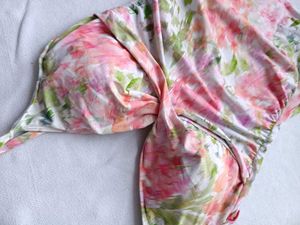 Floral Twist Front Swim Top