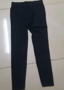 Black Textured Leggings