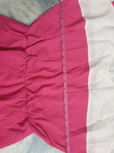 🎉SALE🦩Cute Pink &amp; White Mini Dress