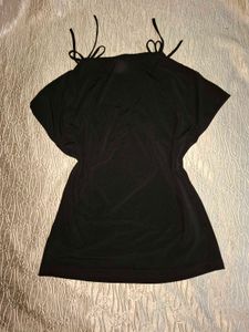 Cute Black Top with Dog Graphic