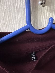 Maroon Mock Neck Crop Top