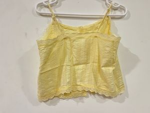 Yellow Lace Trim Cami Top from Westside (S)