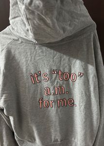 Grey cropped Hoodie