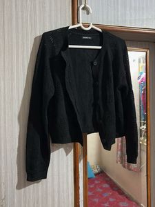 Black Knit Cardigan