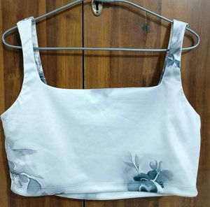 Floral print crop top/blouse