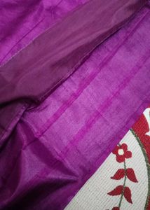 Magenta /Purple Saree with stitched blouse