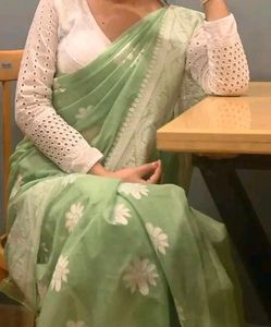 Mint Green  Saree  ✨