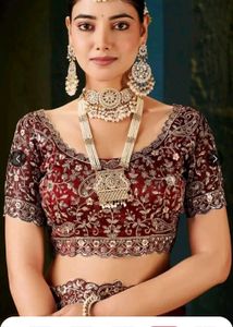 Maroon  Saree with stitched blouse gift hampers re