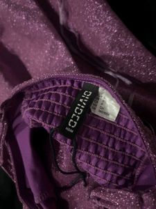 H&amp;M Purple Sparkly Cut-Out Dress